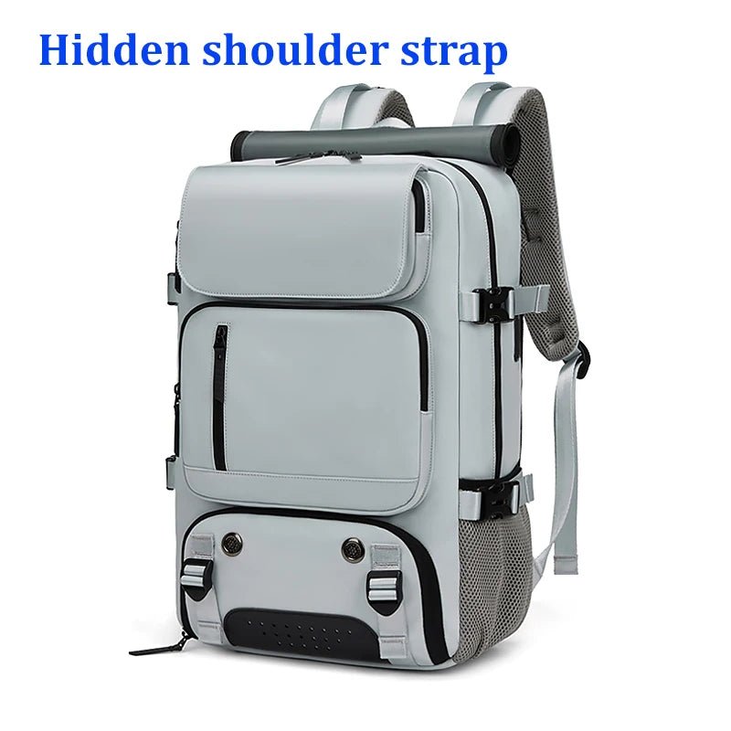 Waterproof 16" Laptop Backpack with Shoe Bag & USB Port - silverfoxgoods
